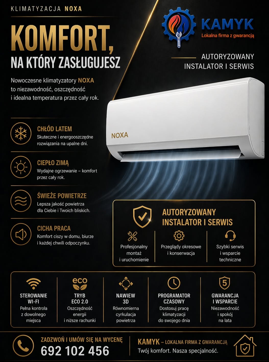 Plakat przedstawiający klimatyzację NOXA